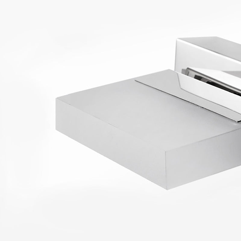 Chrome Wall Sconce With Brick Acrylic Shade For Bathroom Vanity - Choose From 2/3/5 Warm White