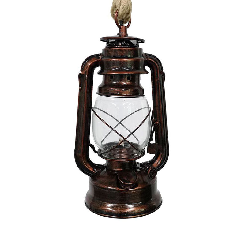 Industrial Clear Glass Pendant Ceiling Light For Coffee Shop - Black/Bronze/Antique Brass Finish