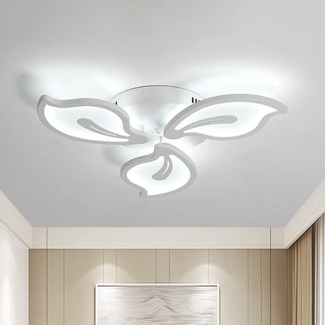 Modern Acrylic Bauhinia Flush Ceiling Light With Led 3/5/9-Light Fixture In Warm/White/Natural