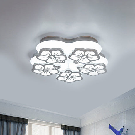Blossom Acrylic Led Flush Mount Ceiling Light: Simple & Elegant 5/7/12 Head Options In