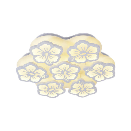 Blossom Acrylic Led Flush Mount Ceiling Light: Simple & Elegant 5/7/12 Head Options In