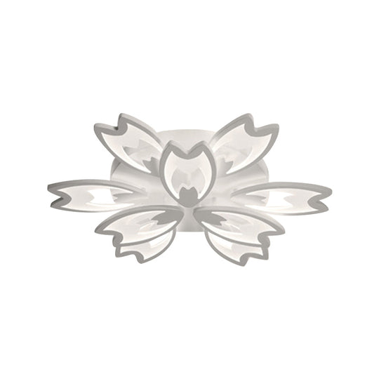 Contemporary Led Ceiling Light With Acrylic Buds - Warm/White/Natural Options 3/5/9 - Head Flush
