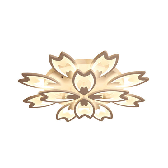 Contemporary Led Ceiling Light With Acrylic Buds - Warm/White/Natural Options 3/5/9 - Head Flush