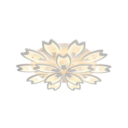 Contemporary Led Ceiling Light With Acrylic Buds - Warm/White/Natural Options 3/5/9 - Head Flush