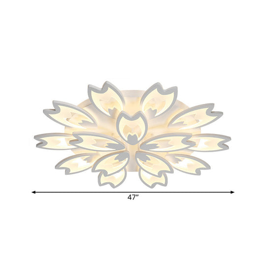 Contemporary Led Ceiling Light With Acrylic Buds - Warm/White/Natural Options 3/5/9 - Head Flush