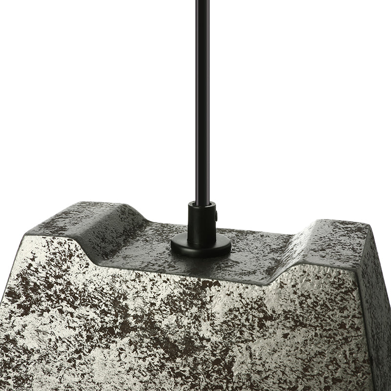 Industrial Style Iron Pendant Light Fixture - 4-Light Aged Black Shade Indoor Hanging Lighting