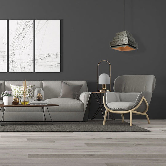 Industrial Style Iron Pendant Light Fixture - 4-Light Aged Black Shade Indoor Hanging Lighting