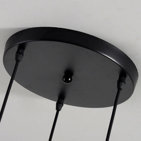 Nordic Cone Ceiling Light With 3 Metal And Wood Pendant Heads
