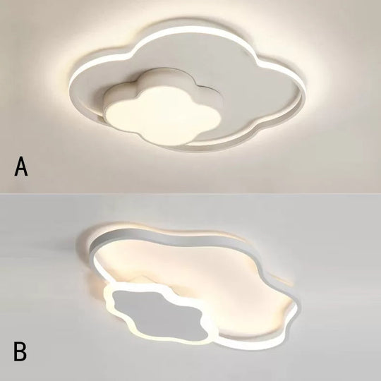 Modern White Flush Mount Nursing Room Cloud Ceiling Light