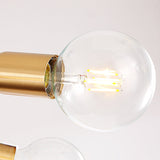 Modern Abstract Gold Metal Chandelier Ceiling Lamp For Bedrooms - Multi Light Hanging Fixture
