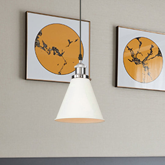 Retro Metal Ceiling Pendant Light With Black/Chrome/Rust Finish - Perfect For Kitchen