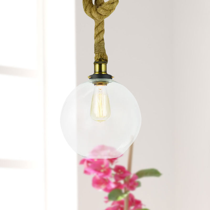 Modern Transparent Glass Pendant Light With Industrial Style - Ideal Kitchen Ceiling Fixture