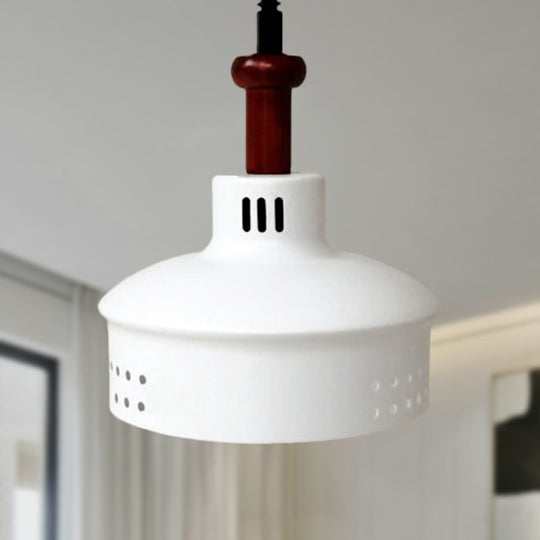 Modern Black Barn Shade Pendant Ceiling Light With Metallic Finish