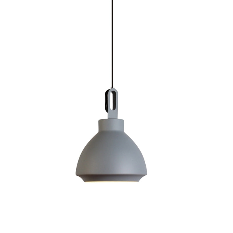 Nordic Style Metal Ceiling Pendant Light With Dome Shade For Living Room - Black/Grey