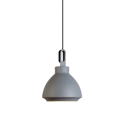 Nordic Style Metal Ceiling Pendant Light With Dome Shade For Living Room - Black/Grey