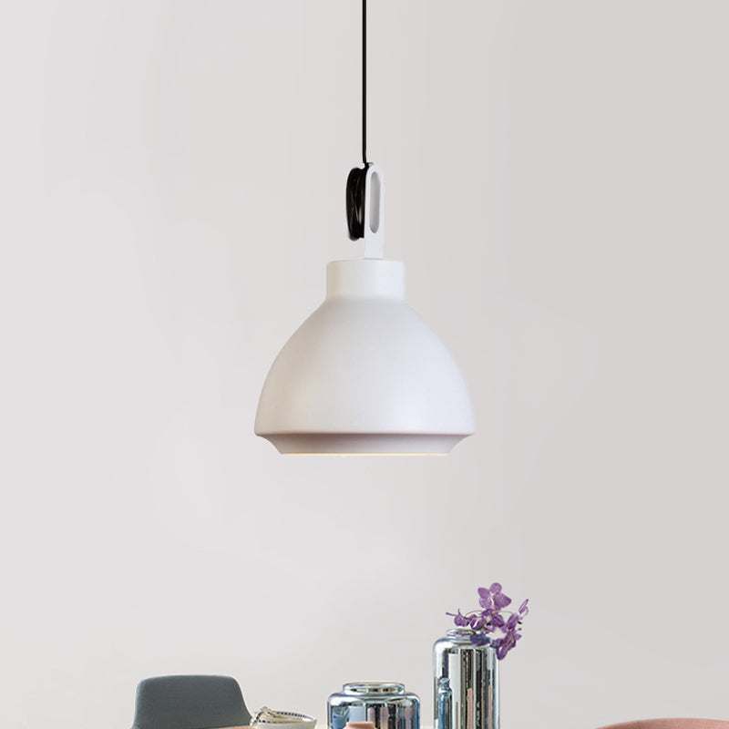 Nordic-Style Ceiling Hanging Lamp: 1-Head Pendant Light In Black/Grey