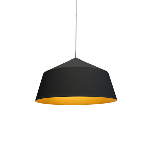 Retro Tapered Shade Pendant Light Metallic Hanging Ceiling (6’/10.5’/12.5’ Width) - Black/White