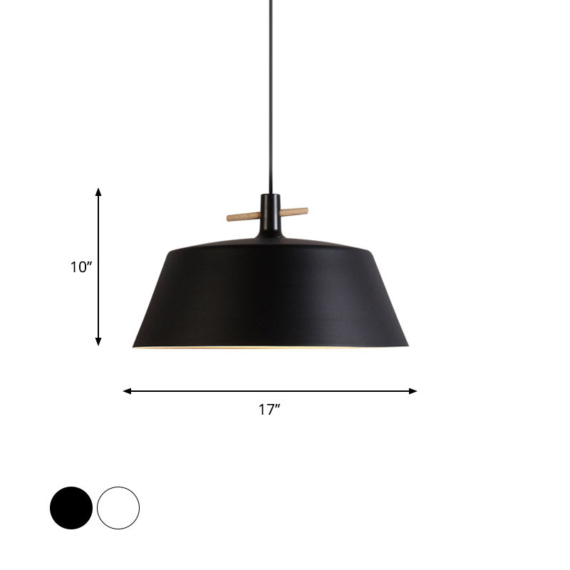 Contemporary Metal Pendant Lamp With Shade - Stylish Dining Room Hanging Light Fixture In