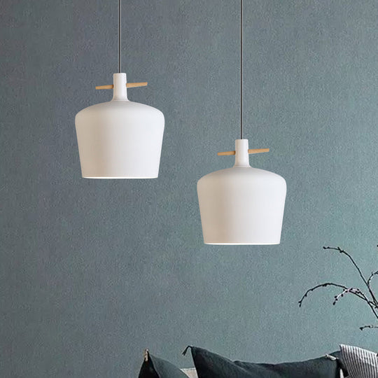 Contemporary Metal Pendant Lamp With Shade - Stylish Dining Room Hanging Light Fixture In
