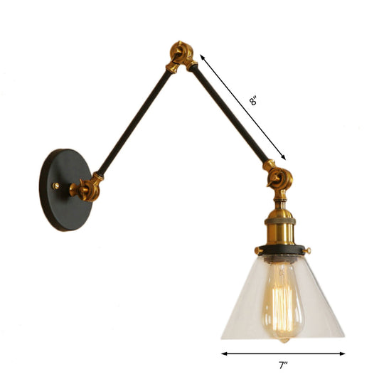 Vintage Style Wall Sconce With Clear Glass And Satin Brass Chrome Or Antique Finish - Perfect For