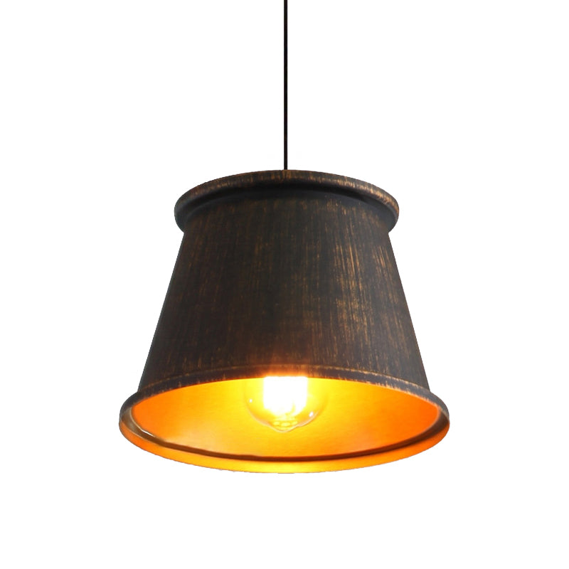 Vintage Style Pendant Light With Metal Shade | 1 Bulb Suspension Lighting For Dining Room In