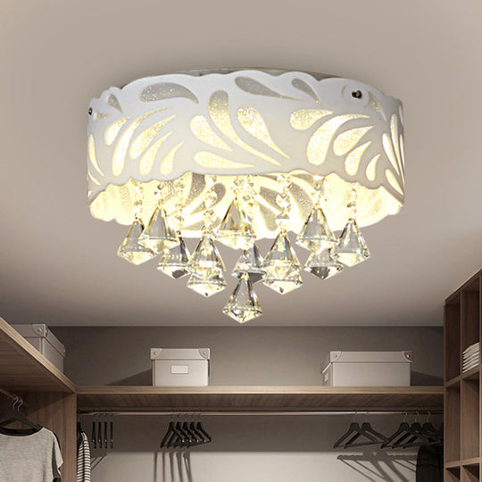 Modern Clear Crystal Flushmount Ceiling Light Fixture - 18/23.5/12.5’ Width 8/12 - Bulb/Led With