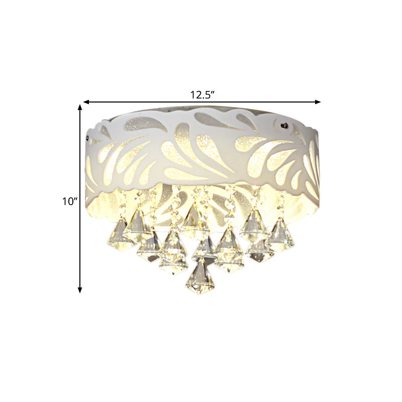 Modern Clear Crystal Flushmount Ceiling Light Fixture - 18/23.5/12.5’ Width 8/12 - Bulb/Led With