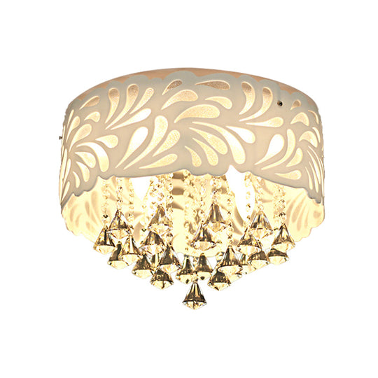 Modern Clear Crystal Flushmount Ceiling Light Fixture - 18/23.5/12.5’ Width 8/12 - Bulb/Led With