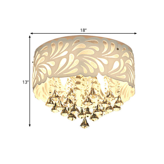 Modern Clear Crystal Flushmount Ceiling Light Fixture - 18/23.5/12.5’ Width 8/12 - Bulb/Led With