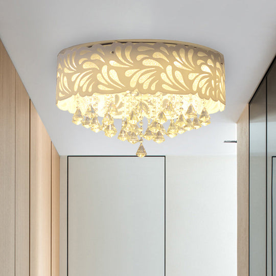 Modern Clear Crystal Flushmount Ceiling Light Fixture - 18/23.5/12.5’ Width 8/12 - Bulb/Led With