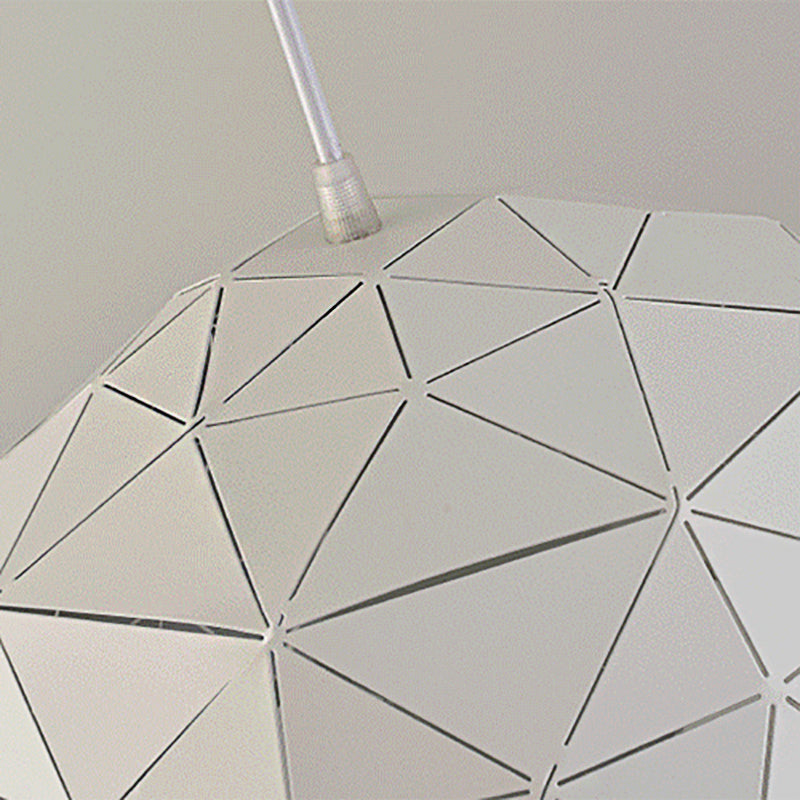 Modern Nordic Dome Ceiling Light In Black/White For Coffee Shop - 12/14 W 1-Light