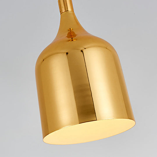 Retro Style Metal Pendant Light In Gold 6/8/10.5 Diameter For Dining Table Or Ceiling 1-Light