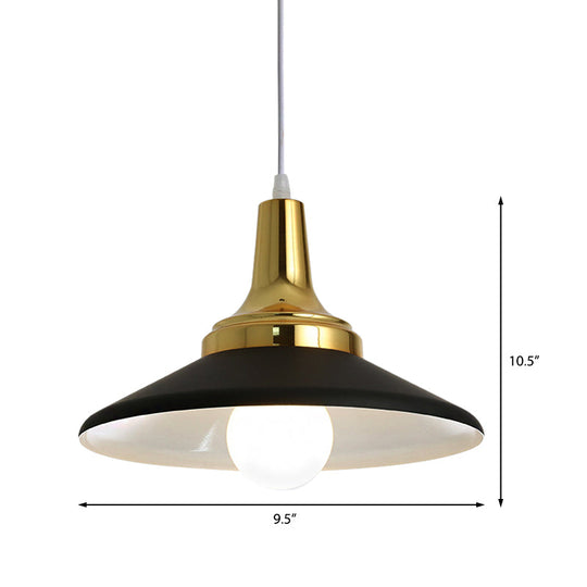 Industrial Conic Shade Pendant Light For Chic Bedroom Decor - Black Metal Suspended Fixture