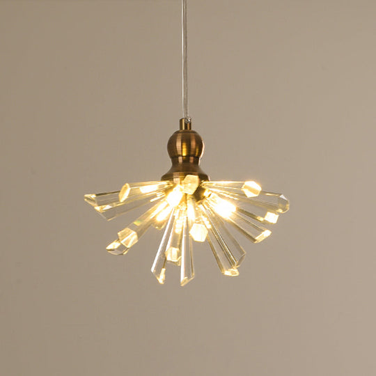 Gold Sputnik Crystal Glass Pendant Lights - 3/6 Modern Heads