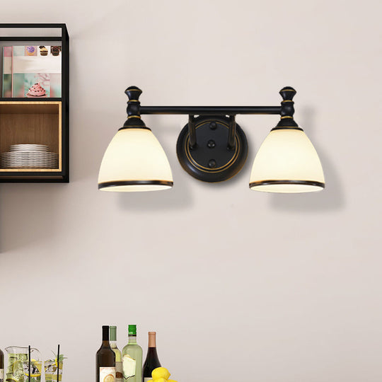 Modern Black Vanity Sconce - Elegant Shower Room Wall Lighting Solution 2 /