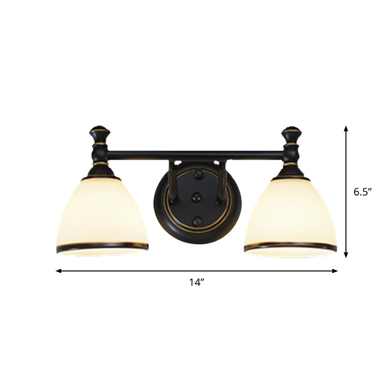 Modern Black Vanity Sconce - Elegant Shower Room Wall Lighting Solution