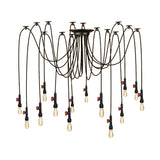 Industrial Style Black Pendant Lamp With Pipe Design And Valve For Kitchen