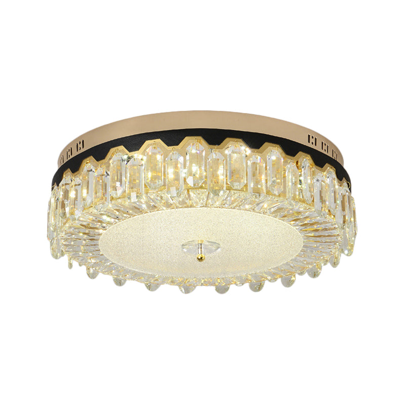 Modern Clear Crystal Flush - Mount Ceiling Lamp For Bedroom Led Light Fixture