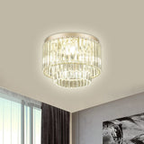 Modern Clear Crystal Flush Mount 3 /