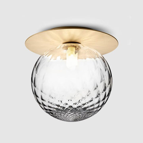 Modern Silver/Gold Finish Orbit Flush Mount Ceiling Light With White/Clear Glass Shade