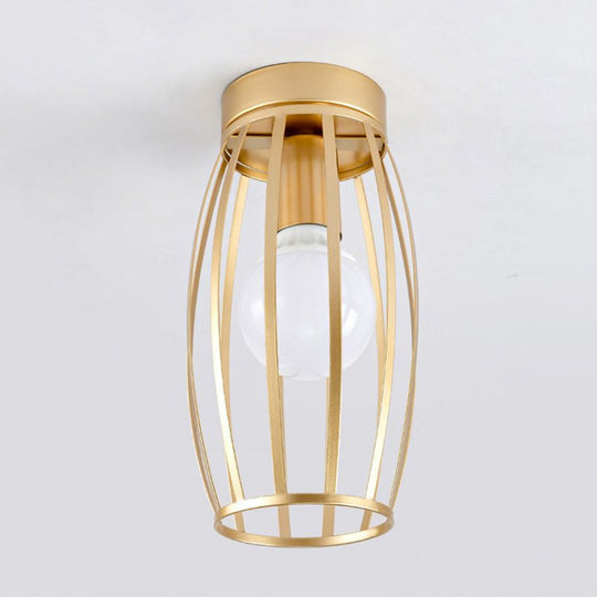 Nordic Metal Ceiling Mount Lamp | Oval Flush Light 1 Corridor Lighting -