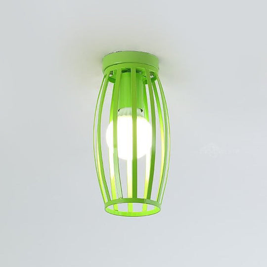 Nordic Metal Ceiling Mount Lamp | Oval Flush Light 1 Corridor Lighting -