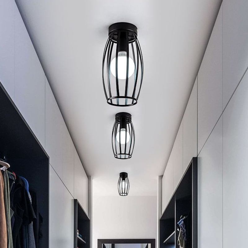 Nordic Metal Ceiling Mount Lamp | Oval Flush Light 1 Corridor Lighting -