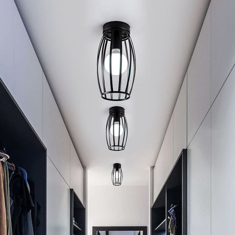 Nordic Metal Ceiling Mount Lamp | Oval Flush Light 1 Corridor Lighting -