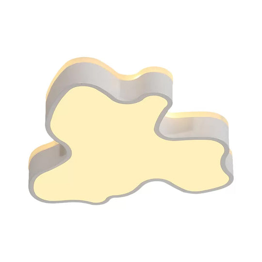 Abstract Flush Light - 16’/19.5’/23.5’ Width Black/White Shade Led Contemporary Mount In Warm/White