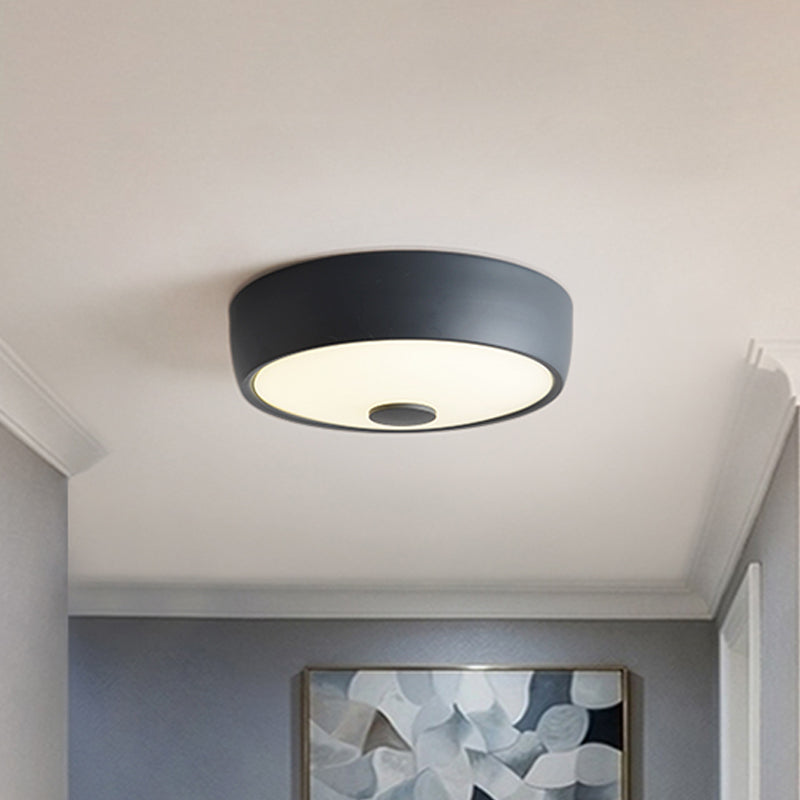 Macaron Drum Ceiling Flush Light In Metal With Led Ideal For Kids Room Available Various Colors