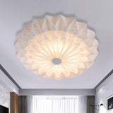 Modern White Acrylic Flush Mount Led Light With Dome Shade - 21/26 Wide