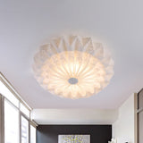 Modern White Acrylic Flush Mount Led Light With Dome Shade - 21/26 Wide
