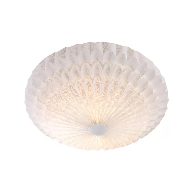 Modern White Acrylic Flush Mount Led Light With Dome Shade - 21/26 Wide