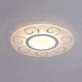 Modern Acrylic Led Flushmount Ceiling Light For Living Room - Ultra Thin Design In Multiple Widths
